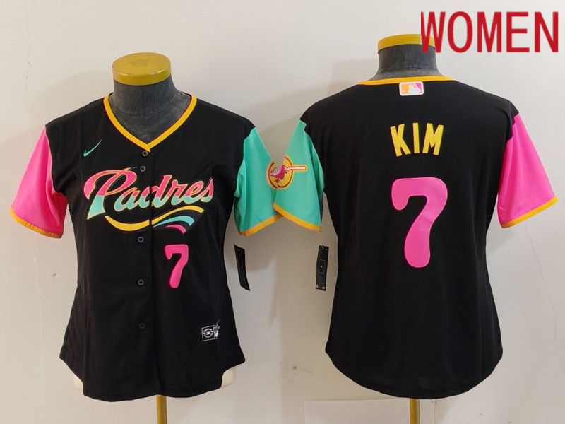 Youth San Diego Padres 7 Kim Black City Edition 2024 Nike MLB Jersey style 11